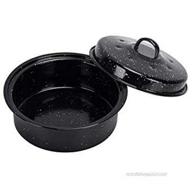 ENAMORY 3-QT Black Covered Round Roaster Pan