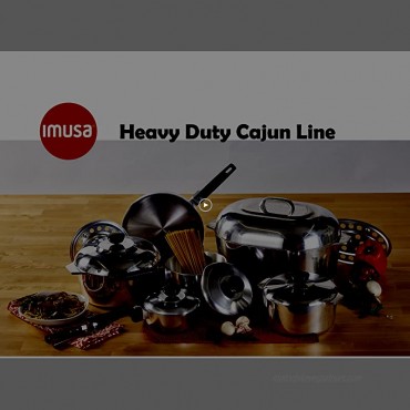 IMUSA USA Heavy Duty Cajun Oval Cast Aluminum Roaster 18 Silver