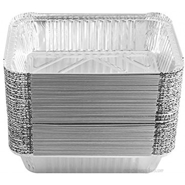 PARTY BARGAINS Aluminum Foil Pans Container 50 Pack 9” x 6” x 2” Premium Quality & Durable Steam Table Pan for Cooking Baking Roasting & Broiling Excellent for Takeouts Meal Prepping