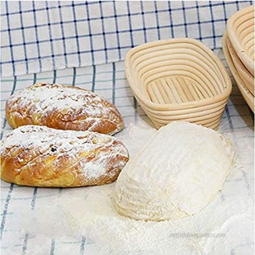 10 Inch Bread Proofing Basket + Linen Liner Cloth for Professional & Home Bakers 10 inch oval