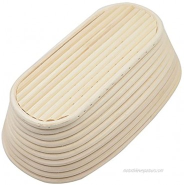 2pcs 10 Oval Banneton Proofing Basket Bread Proofing Brotform with Linen Liner Bonus Dough Scraper + Silicone Brush