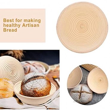8.5” round bread proofing basket banneton banaton brotform rising sourdough banetton baking tools set with handcrafted bread lame proofing baskets for sourdough