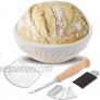 9 Inch Proofing Basket Bread Banneton for Sourdough with Linen Liner Cloth | Bread Lame | Dough Scraper for Professional & Home Bakers