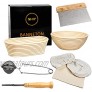 Banneton Bread Proofing Basket Set of 2- Includes 9 inch round and 10 inch oval baskets. Sourdough baking set includes Bread Lame Dough Scraper Baker’s Dough Couche and Flour Duster
