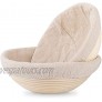 Banneton Proofing Basket Proofing Set of 2 Bread Proofing Basket Bowl for Bread Baking,Rattan Handmade Sourdough Brotform Proofing Basket with Cloth Liner-Perfect For Artisan