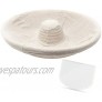 Bread Experience Circular Hand Woven Ring Brotform- 11 inch Bread Rising Round Couronne Banneton Proofing Bread Basket with Center Riser Fitted Cotton Liner Dough Scraper