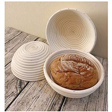 Bread Proofing Basket Banneton Basket with Cloth liner Bread Scraper Proofing Bowls for Sourdough Bread Proofing Basket for Bread Rising 10 Round