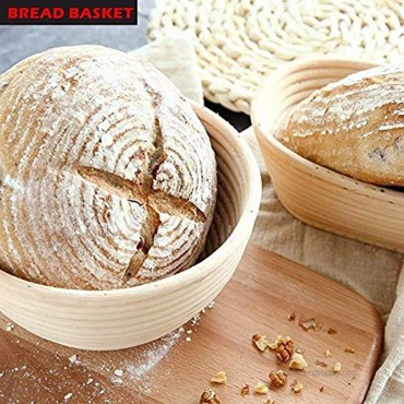 Bread Proofing Basket Round Banneton Proofing Basket Sourdough Proofing Basket Bread Fermentation Basket Baking Dough Bowl Gifts for Bakers Proving Baskets for Bread and Dough7.093.55