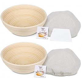 Bread Proofing Baskets Set by Xipeel Sourdough Bread Banneton Baskets For Bakeware Double Round A