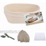 Bread Talk 2 Pack Bread Proofing Basket Banneton Proofing Basket + Cloth Liner + Dough Scraper for Professional and Home Bakers Artisan Bread Making … 10 Oval