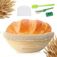 celnepho Round and Oval Bread Banneton Proofing Basket Baking Dough Bowl Bread Proving Baskets for Home and Professional Bakers5pcs 8 9 10