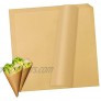 Hslife 100 Sheets Brown Kraft Paper Dry Waxed Deli Paper Sheets Paper Liners for Plastic Food Basket Wrapping Bread and Sandwiches12.2''x12.2''