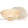 PEGESUSWINGS 9 Inch Bread Banneton Proofing Basket+Linen Liner Cloth Round Natural Rattan Bread Proofing Basket Gifts for Bakers Proving Baskets for Dough Sourdough （9 inch）