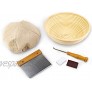 Proofing Basket Set Bread Proofing Basket 10 Round for Sourdough Great Gift for Bakers Includes Washable Cloth Liner Metal Dough Scraper Bread Lame with Extra Blades