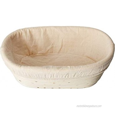 Set of 2 Oval 9.8 x 6 x 3.5 inch Banneton Proofing Basket & Liner SUGUS HOUSE Brotform Dough Rising Rattan Handmade rattan bowl-Perfect For Artisan