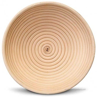 VINCOK 10 inch Round Bread Banneton Proofing Rattan Basket with Liner & Dough Scraper for Bakers10 inch