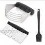 Dough Scraper and Dough Blender Multi-Purpose Duty Stainless Steel Pastry Cutter Set,for Pastry Pizza
