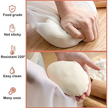 HuiYouHui Kneading Bag Silicone Kneading Dough Bag Food Grade Material Versatile Dough Mixer for Bread Pastry Pizza Tortilla Flour Mixing Bag Preservation Bag Cooking Tool