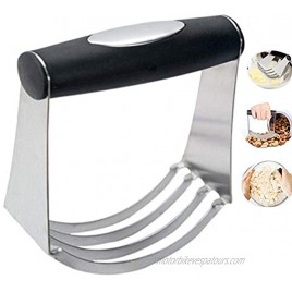 Pastry Cutter Dough Blender Large Butter Cutter Stainless Steel with Heavy Duty Blades Dough Cutter,Pastry Dough Blender for Making Pastry Black
