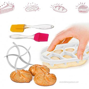 4pcs Dough Press Mold Baking Bread Rolls Mold Plastic Fan Pastry Cutters DIY Bread Press Mold Baking Tool