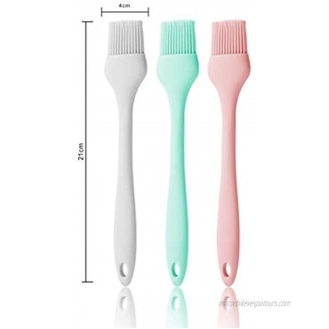 Hoshen Three-Piece High Temperature Resistant Silicone Oil Brush Integrated Silicone Brush Kitchen Barbecue Brush Oil Brush White Green Pink