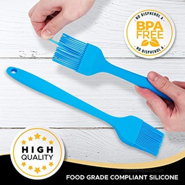 Ignite Lifestyle Silicone Pastry Brush 2pcs Basting Brush for Cooking Baking & BBQ Easy to Clean Grill Brush Heat Resistant Silicone Brush Basting Brushes Kitchen BBQ Brush Large & Small