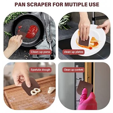 Pan Scraper 10 Pcs Pot Scraper Pan Scraper Plastic Multifunctional Scraper Tool for Kitchen Non-Slip Food Safe High Heat Resistant