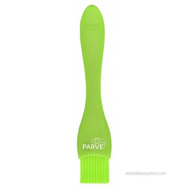 Parve Green Silicone Pastry Brush for Basting and Glazing Meat Dough and Desserts – Food Grade Material Color Coded Kitchen Tools by The Kosher Cook