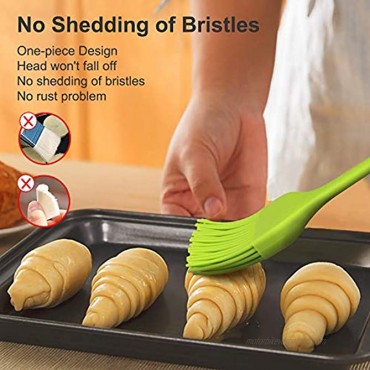 Pastry Brush 4 Pack Silicone Thickened Basting Brush And 2 Pastry Spatula Heat Resistant Food Grade Silicone Dishwasher Safe for Baste Pastries Cakes Kitchen Cooking Meat Desserts