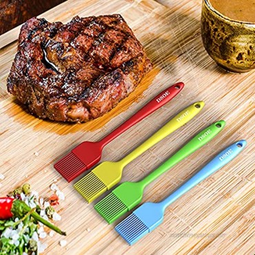 Pastry Brush Basting Brush DSOE Heat-resistant Silicone Cooking Brush Kitchen Brush Cooking Brush Meat Sauce Brush Barbecue Marinade Kitchen Cooking Cake 4pieces