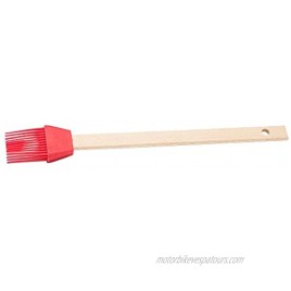 Patisse Red Silicone Pastry Brush on Birchwood Handle 10-5 8 Length one