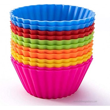 24 pcs silicone cake baking cup silicone baking cup silicone muffin cup reusable silicone cake cup cake lining does not contain BPA non-stick cake mold suitable for muffins cakes and candies
