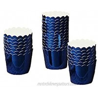 50 Pcs Paper Cupcake Liners Baking Cups Holiday Parties wedding Anniversary Dark blue