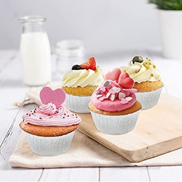 Baking Cups Cupcake Liner 100 Pack Aluminum Foil Cupcake Pan 4 Ounce Muffin Liners Pudding Liners Holders 100