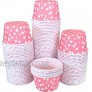Bulk MINI Candy Nut Paper Cups Mini Baking Liners Pink White Polka Dot 100 Pack