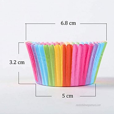 Cupcake Cases Cake Paper Cup Rainbow Baking Cups for Oven Wedding Party Birthday 100pcs