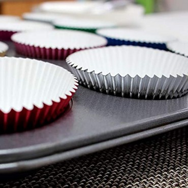 Eoonfirst Foil Metallic Cupcake Liners Standard Baking Cups 100 Pcs Black