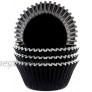 Eoonfirst Foil Metallic Cupcake Liners Standard Baking Cups 100 Pcs Black