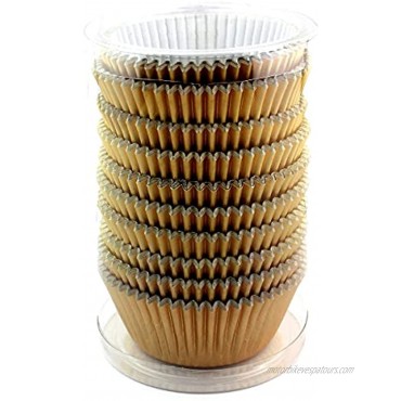 Foil Cupcake Liners Baking Cups Paper Standard Gold 200 Pack