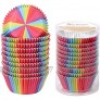 Gifbera Rainbow Foil Cupcake Liners Standard Baking Cups Food Grade & Grease-proof Muffin Wrappers 200-Count
