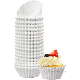 LotFancy 500pc White Cupcake Liners Mini Muffin Liners Small Cupcake Wrappers Greaseproof Cupcake Paper Baking Cups for Birthday Holidays No Smell Bottom 1.25 inch Width