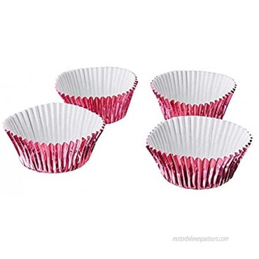 Pink Foil Cupcake Liners Baking Cups 2 x 1 In 200-Pack