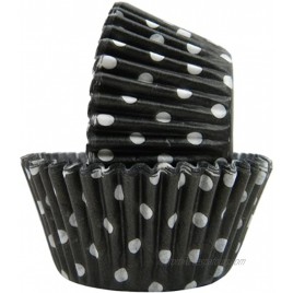 Regency Wraps Greaseproof Baking Cups Black Polka Dots 40 Count Standard.