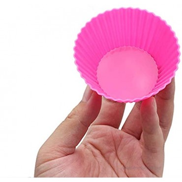To encounter Silicone Cupcake Baking Cups 36 Pack Non Stick Cake Molds 9 Shapes Reusable Silicone Muffin Pan for Baking Silicone Muffin Liners