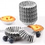 Tosnail 50 Pieces Aluminum Egg Tart Mold Small Tart Pie Tin Mini Cupcake Cake Muffin Cookie Mold Baking Cups