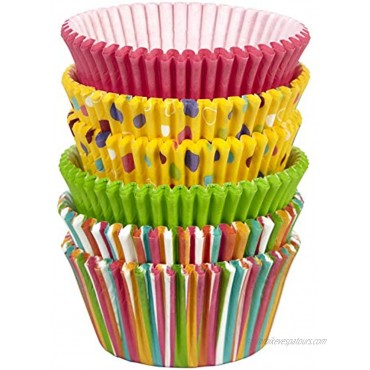Wilton 150 Pack Baking Cup Dots Stripes Standard,Multicolored