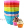 XYMYNB 32 Pack Cute Silicone Baking Cups Fancy Reusable Cupcake Liners 2.75 inch Muffin NonStick Cake Cups Set Cupcake Holder 8 Rainbow Colors