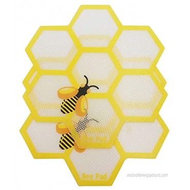 1pc Silicone Mat with Design 7 Inches Bee Pad Reusable Non Stick Concentrate Wax Oil Heat Resistant Fibreglass Pad