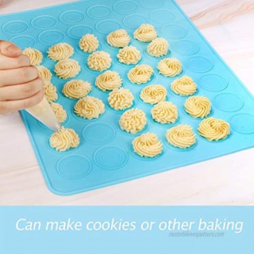 2 Half Sheet Non Stick Silicone Macaron Baking Mats Muffin Pan for Cookies Bread Macaron and Pastry BPA Free