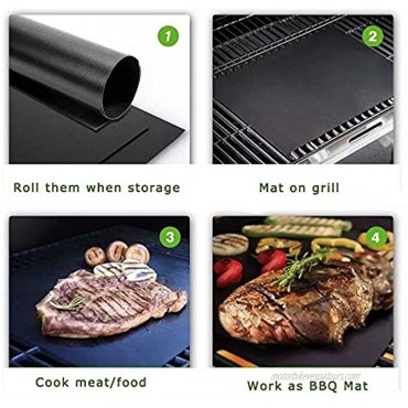 2 Pack Oven Liner Mat + 2 pcs Oven Rack Edge Protector Guard,Heavy Duty&Non Stick Oven Liners For Electric Grill Gas-Keep Oven Clean，Silicone Oven Rack Shields-Protect Hands Against Burns And Scars